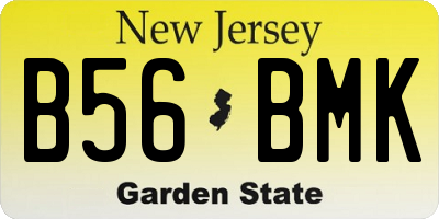 NJ license plate B56BMK