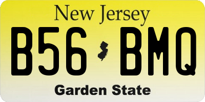 NJ license plate B56BMQ