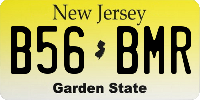 NJ license plate B56BMR