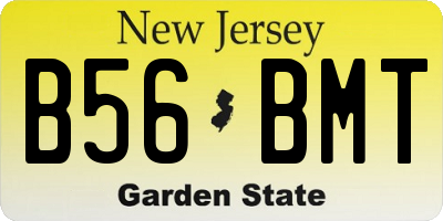 NJ license plate B56BMT