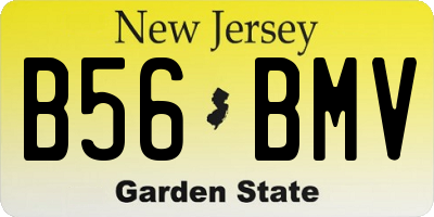 NJ license plate B56BMV