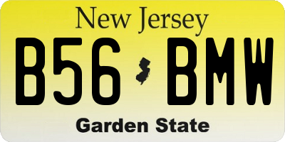 NJ license plate B56BMW