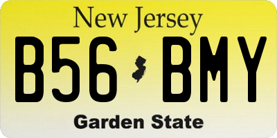 NJ license plate B56BMY