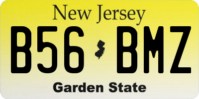 NJ license plate B56BMZ