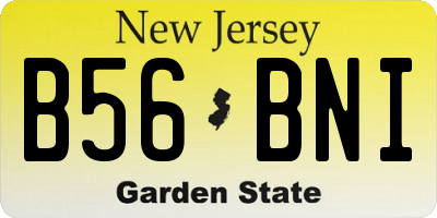 NJ license plate B56BNI