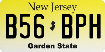 NJ license plate B56BPH