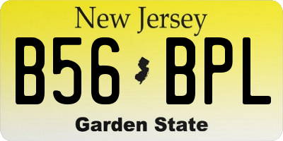 NJ license plate B56BPL