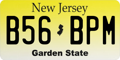 NJ license plate B56BPM