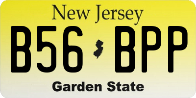 NJ license plate B56BPP