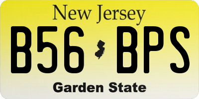 NJ license plate B56BPS