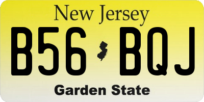 NJ license plate B56BQJ