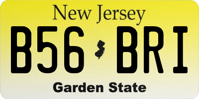 NJ license plate B56BRI