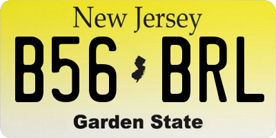 NJ license plate B56BRL