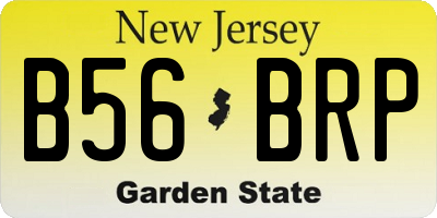 NJ license plate B56BRP