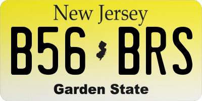 NJ license plate B56BRS