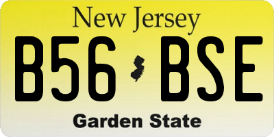NJ license plate B56BSE