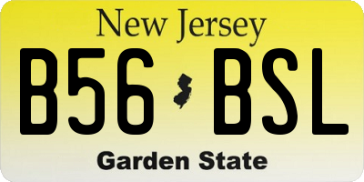 NJ license plate B56BSL