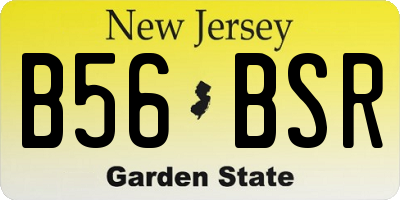 NJ license plate B56BSR