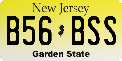 NJ license plate B56BSS