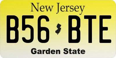 NJ license plate B56BTE