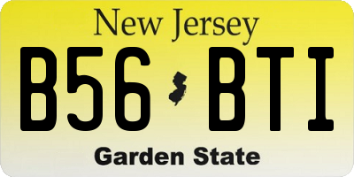 NJ license plate B56BTI