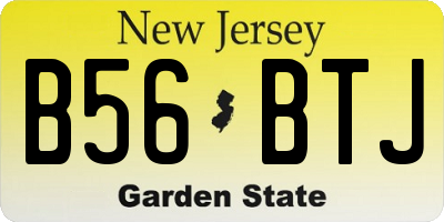 NJ license plate B56BTJ