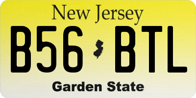 NJ license plate B56BTL