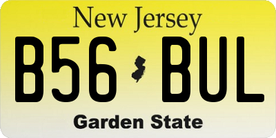 NJ license plate B56BUL