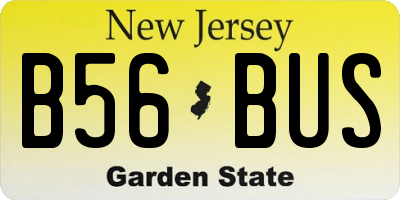 NJ license plate B56BUS
