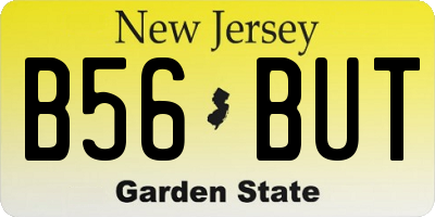 NJ license plate B56BUT