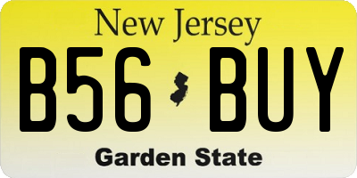 NJ license plate B56BUY