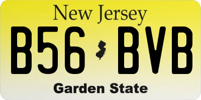 NJ license plate B56BVB