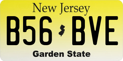 NJ license plate B56BVE