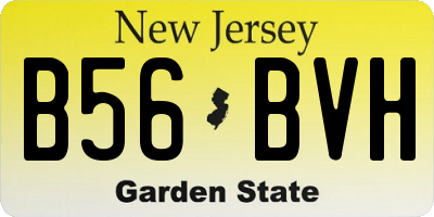 NJ license plate B56BVH