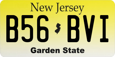 NJ license plate B56BVI