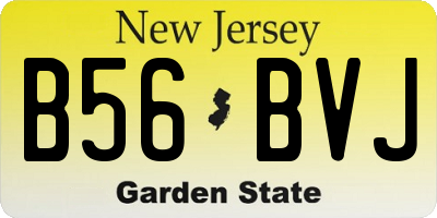 NJ license plate B56BVJ