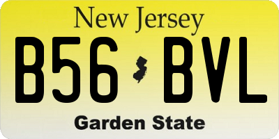 NJ license plate B56BVL