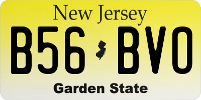 NJ license plate B56BVO