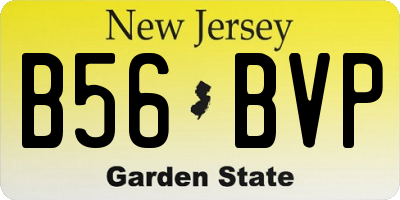 NJ license plate B56BVP