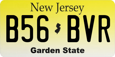 NJ license plate B56BVR
