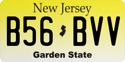 NJ license plate B56BVV