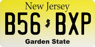 NJ license plate B56BXP