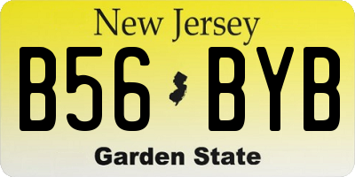 NJ license plate B56BYB