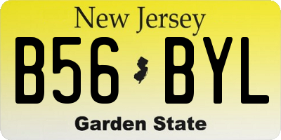 NJ license plate B56BYL