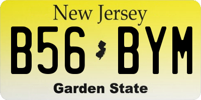 NJ license plate B56BYM