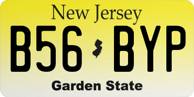 NJ license plate B56BYP