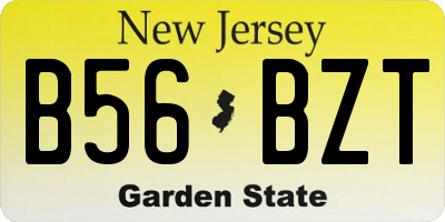 NJ license plate B56BZT