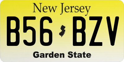 NJ license plate B56BZV