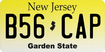 NJ license plate B56CAP