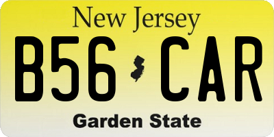 NJ license plate B56CAR